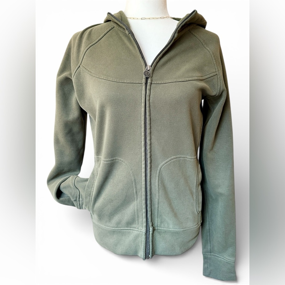 MEC 🇨🇦 Women’s Full-Zip Hoodie Small | Lichen Green | Thick Cozy Scuba Style